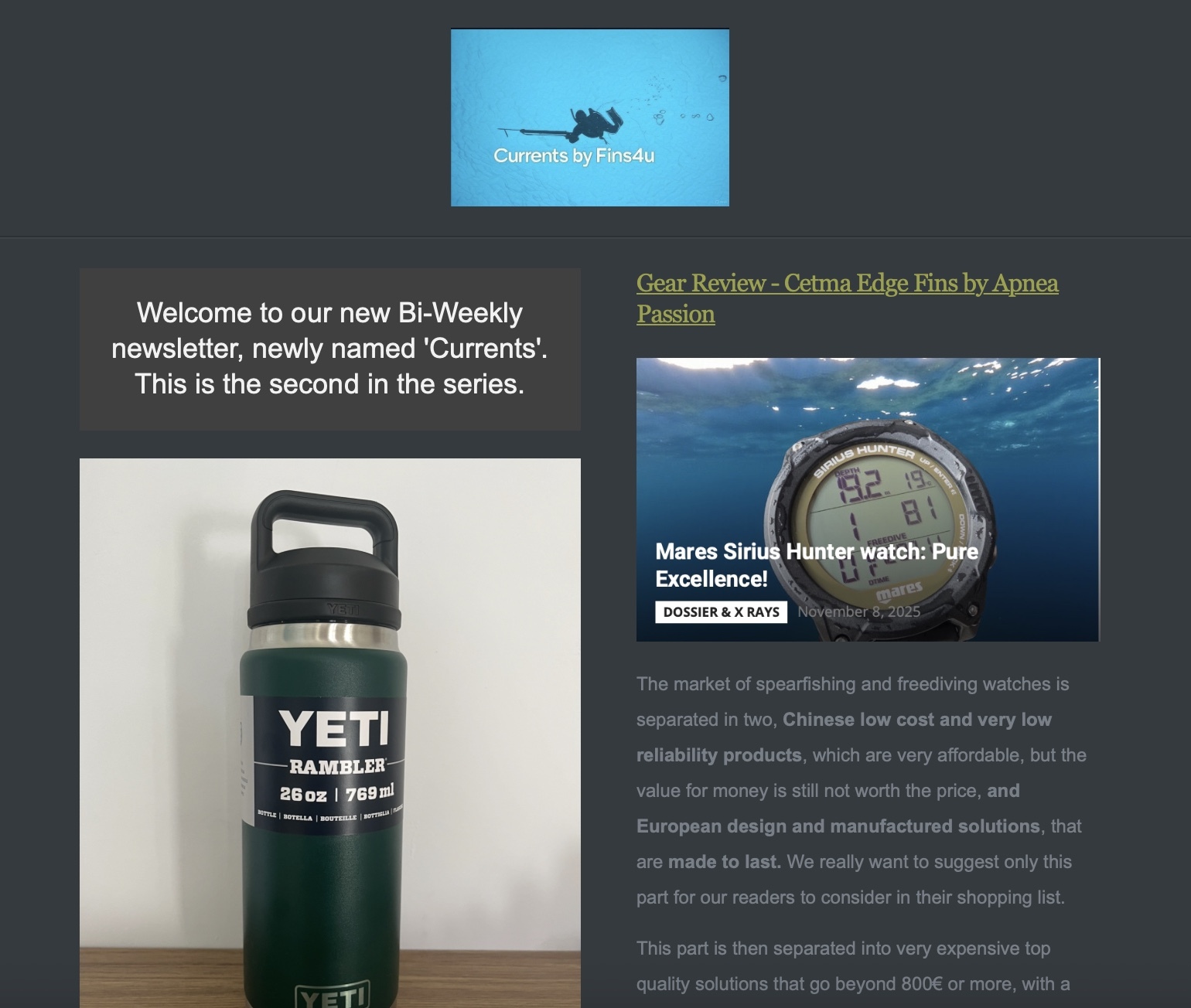 Currents fins4u newsletter